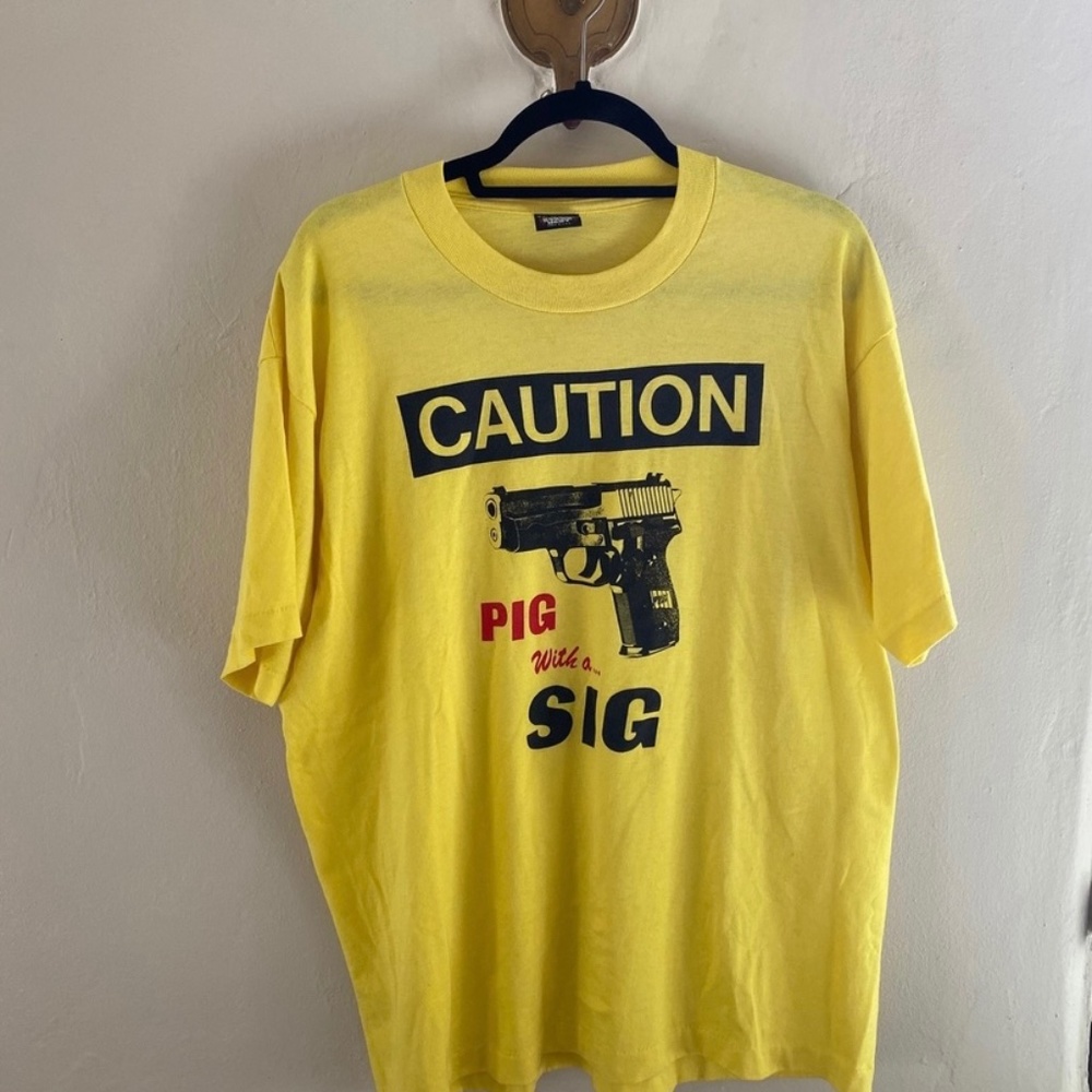Vintage screenstars “Pig with a Sig” t shirt